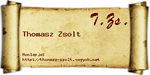 Thomasz Zsolt névjegykártya