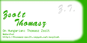 zsolt thomasz business card